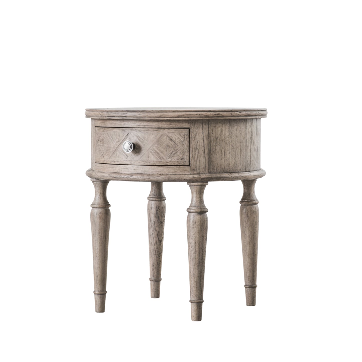 Mustique 1 Drawer Round Sidetable