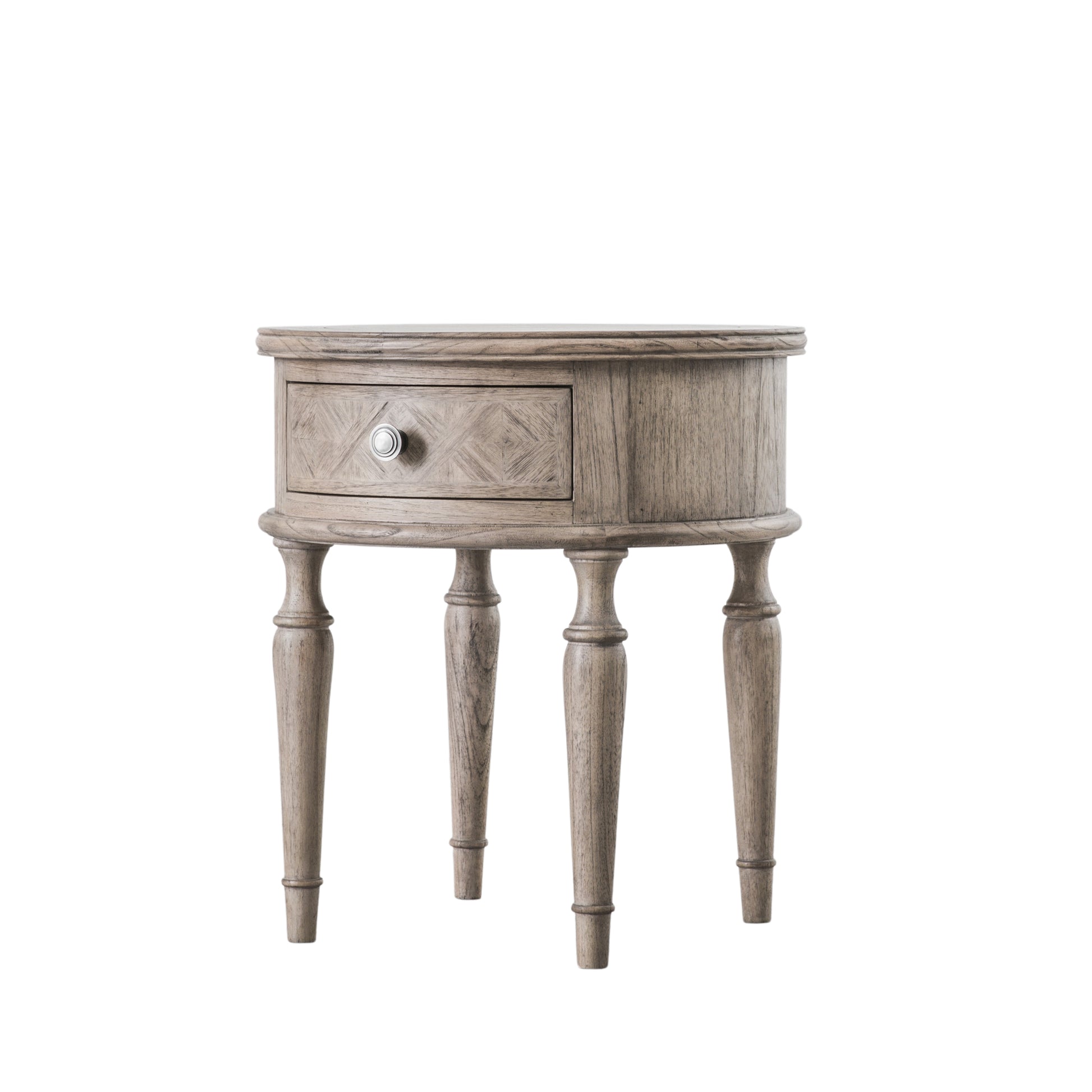 Mustique 1 Drawer Round Sidetable