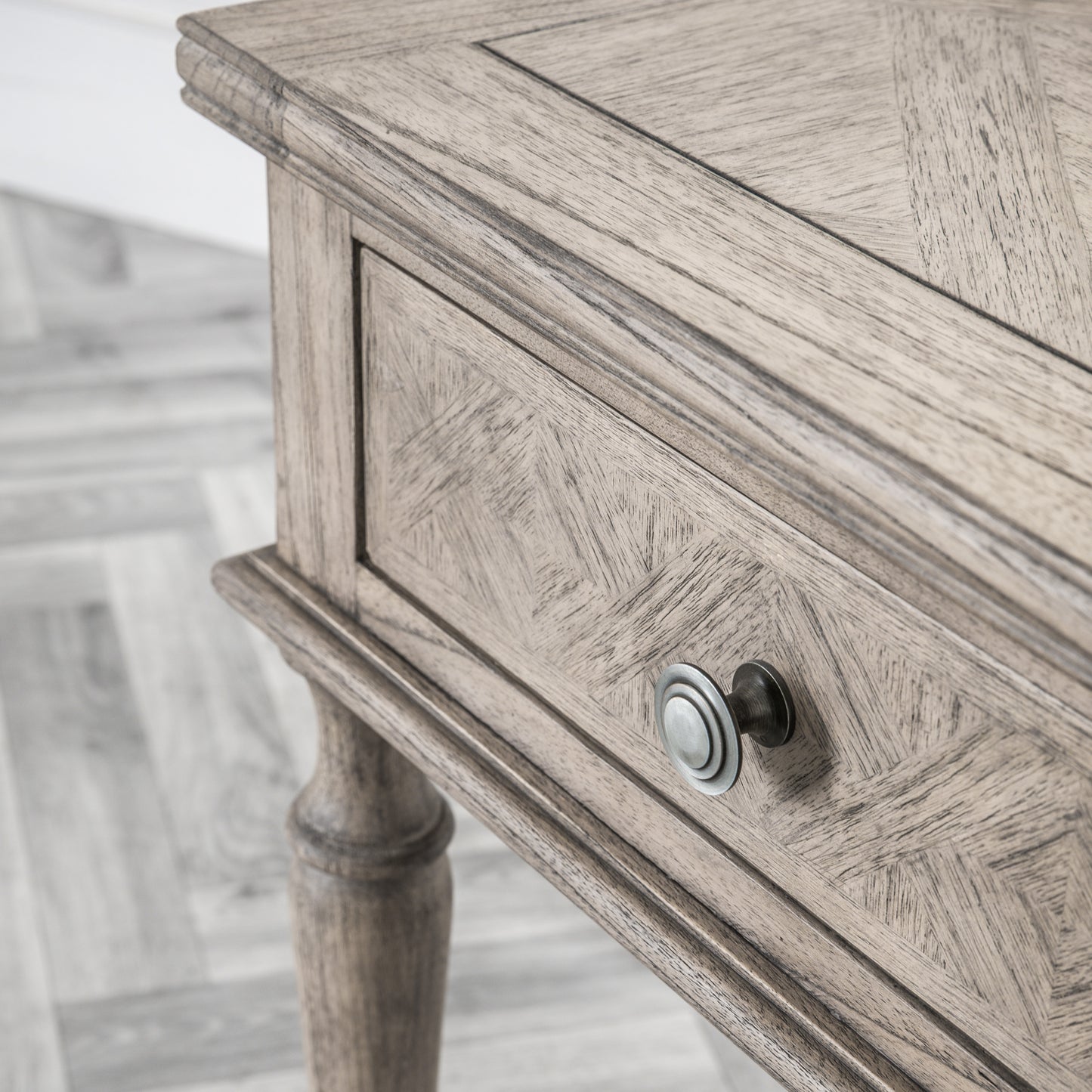 Mindi Parquet Side Table, Rectangle