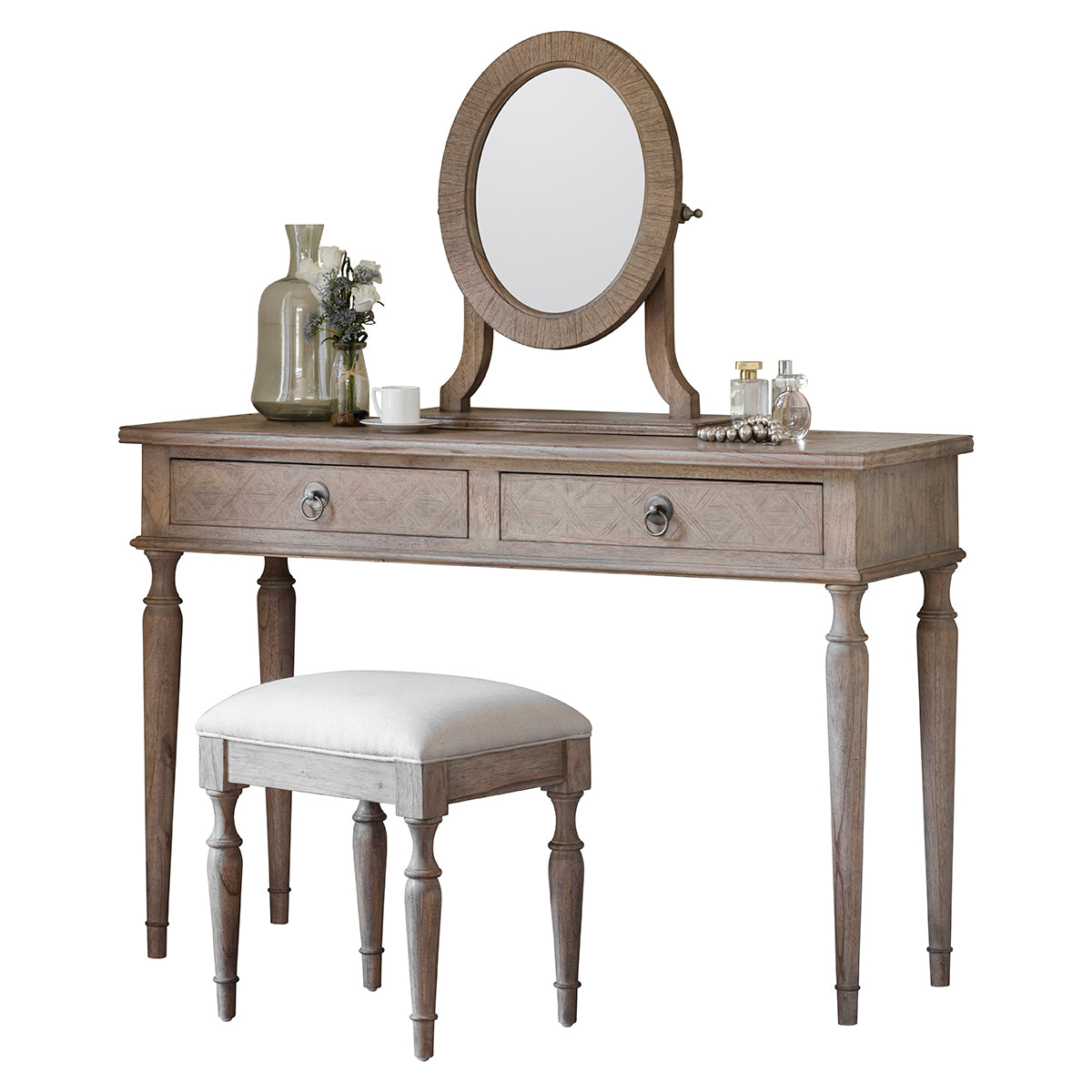 Mindi Parquet Dressing Table Stool