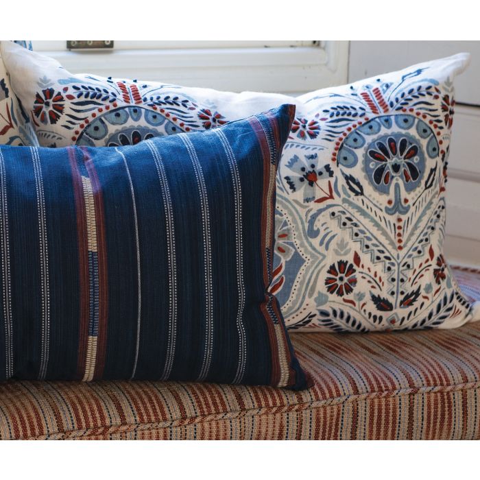 Cleave Cushion Indigo by William Yeoward