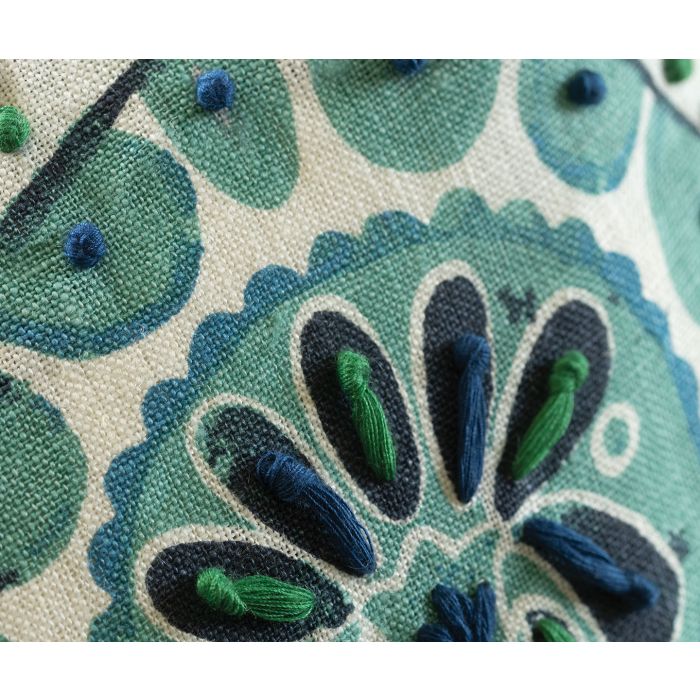 Cleave Cushion Peacock by William Yeoward