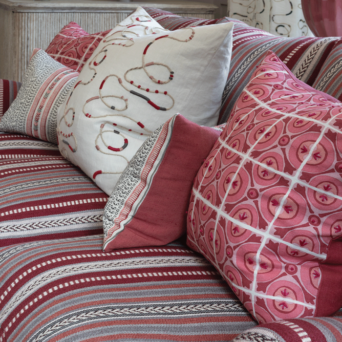 Dartley Cushion - Rouge, by William Yeoward