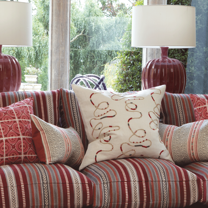 Dartley Cushion - Rouge, by William Yeoward