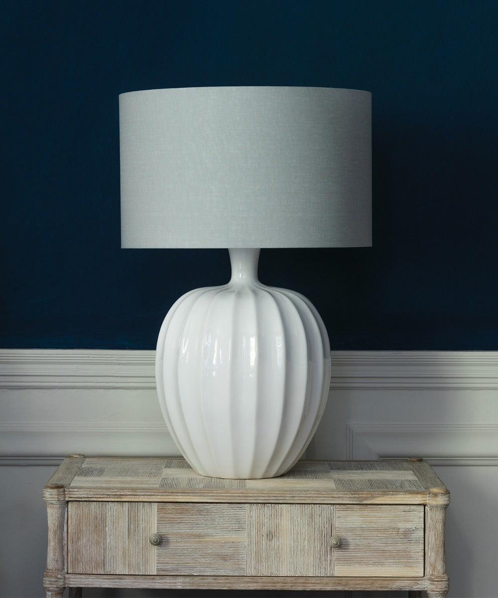 Kristiana Table Lamp Chalk, by William Yeoward