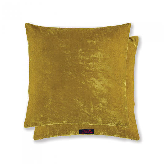Paddy Velvet Cushion Citrine by William Yeoward