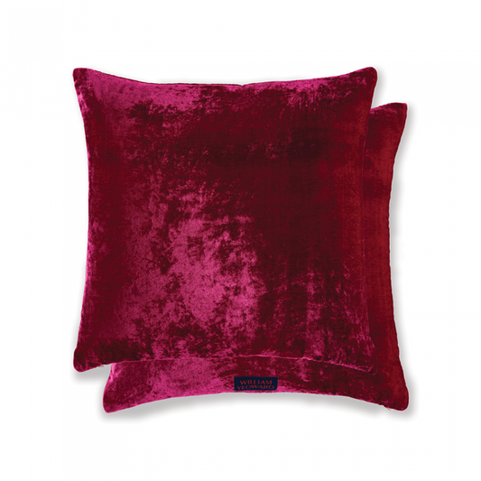 Paddy Velvet Cushion Fuchsia by William Yeoward