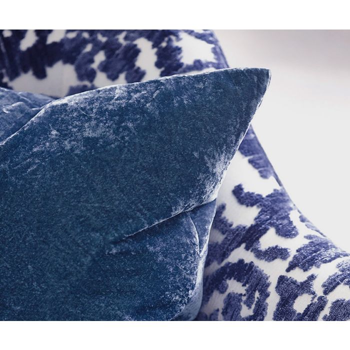 Paddy Velvet Cushion French Navy by William Yeoward