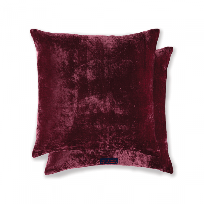 Paddy Velvet Cushion Plum by William Yeoward