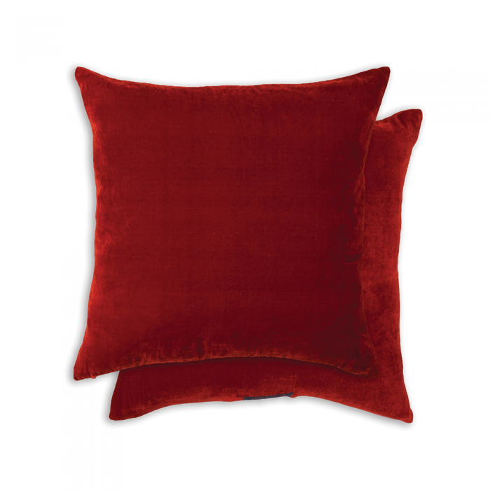 Paddy Velvet Cushion Poppy by William Yeoward