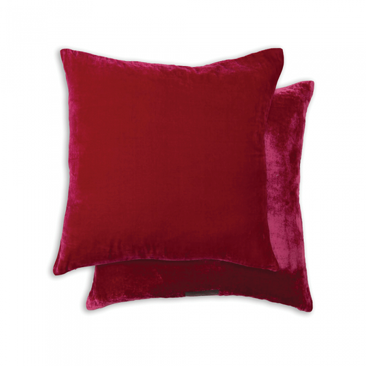 Paddy Velvet Cushion Raspberry by William Yeoward