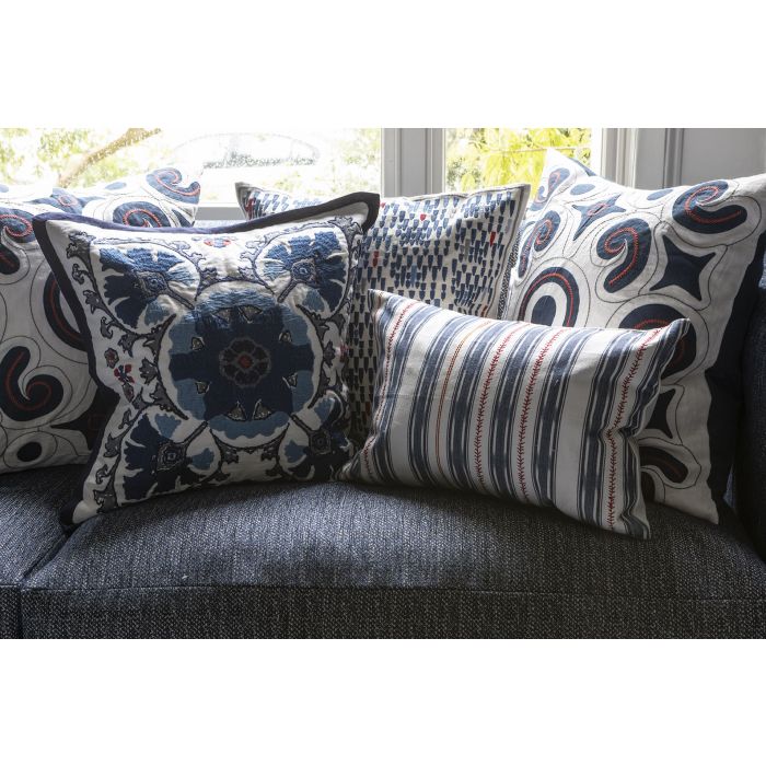 Alexi Cushion Indigo by William Yeoward