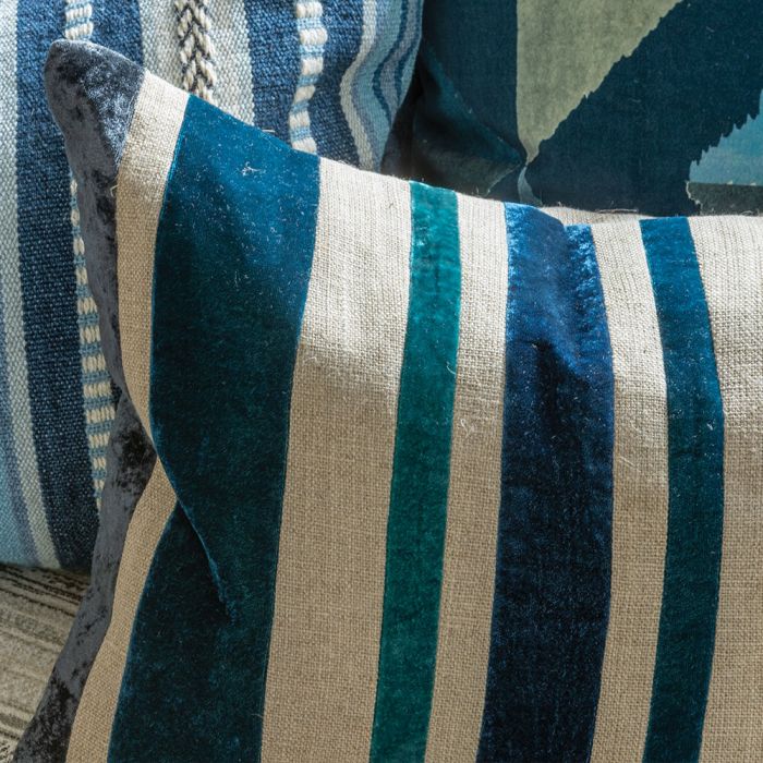 Reilly Velvet Cushion Midnight by William Yeoward