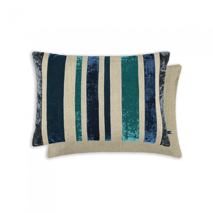 Reilly Velvet Cushion Midnight by William Yeoward