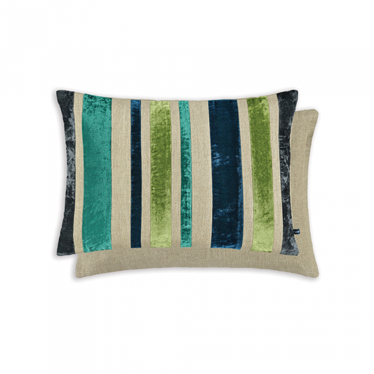 Reilly Velvet Cushion Ocean by William Yeoward