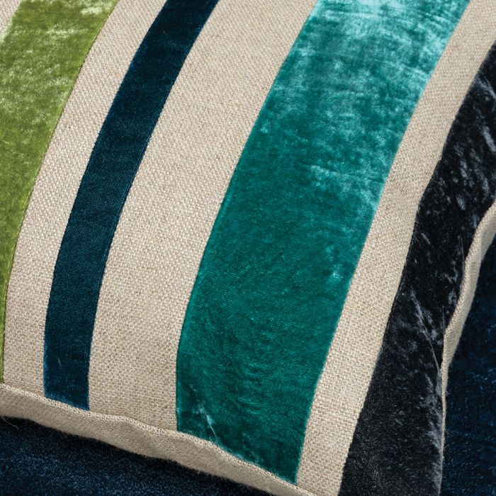 Reilly Velvet Cushion Ocean by William Yeoward