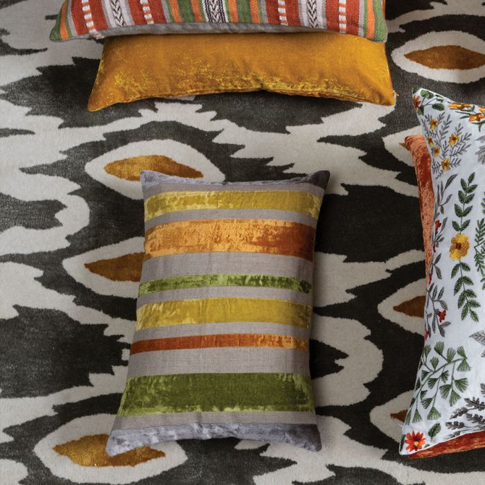 Reilly Velvet Cushion Spice by William Yeoward