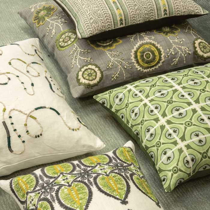 Dartley Cushion - Sage, by William Yeoward