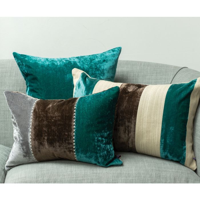 Paddy Velvet Cushion Jade by William Yeoward