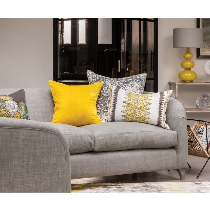 Paddy Velvet Cushion Citron by William Yeoward