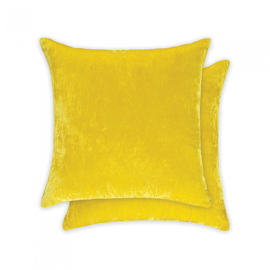 Paddy Velvet Cushion Citron by William Yeoward