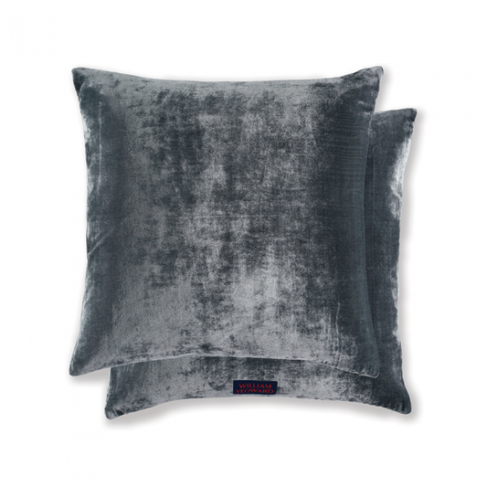 Paddy Velvet Cushion Slate by William Yeoward